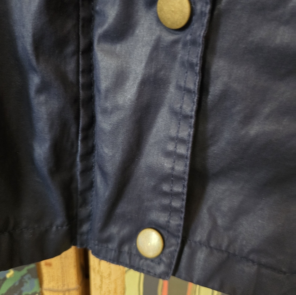 Merona Jacket Size Large Navy Blue Button Up With Zipper Closure - Picture 6 of 12